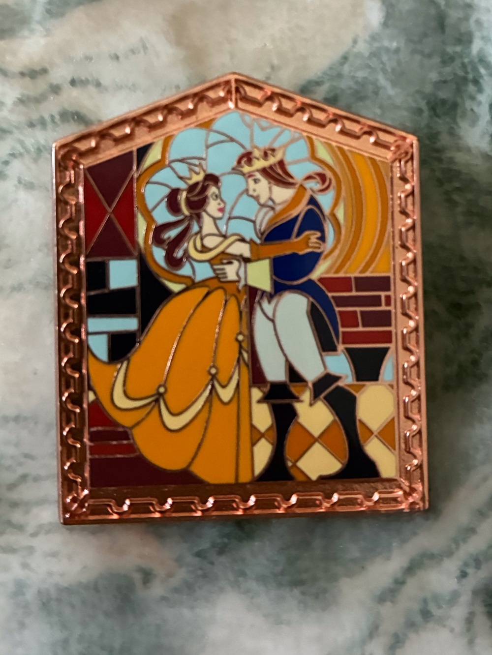 Disney Beauty & the Beast Stain Glass blind Enamel Pin